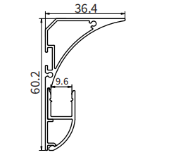 LED profile AS02 2000x36.34x60.2mm-HOOLED