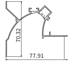 Aluprofil für LED streifen RL02 2000x77.91x70.32mm-HOOLED