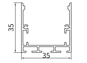 Alu profil für LED streifen SU02 2000x35x35mm-HOOLED