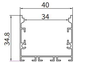 LED profilleisten SU05 2000x40x34.8mm-HOOLED