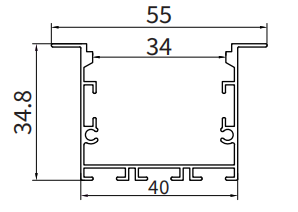 LED profilleisten SU06 2000x55x34.8mm-HOOLED